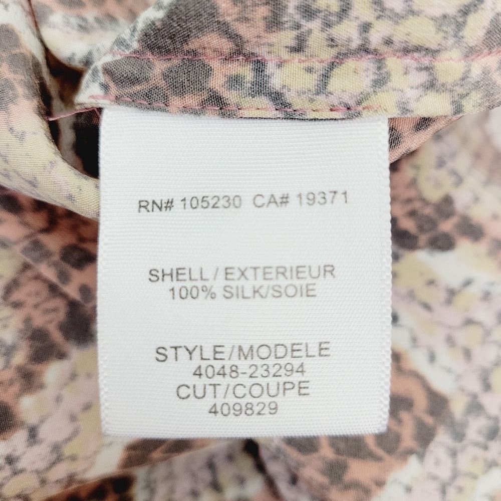 Joie Rancher Silk Python Snake Print Blouse Top S… - image 3